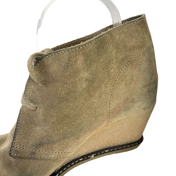 J CREW MACALISTER Wedge Boots Ankle Booties Genuine Leather Suede Shoes sz 8 - Picture 10 of 16